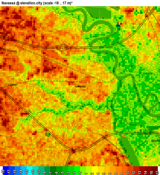 Navassa elevation map