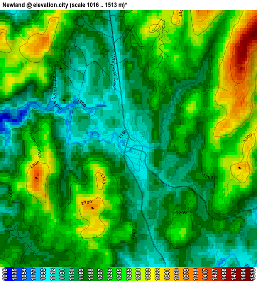 Newland elevation map