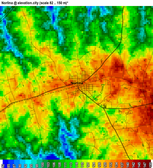 Norlina elevation map