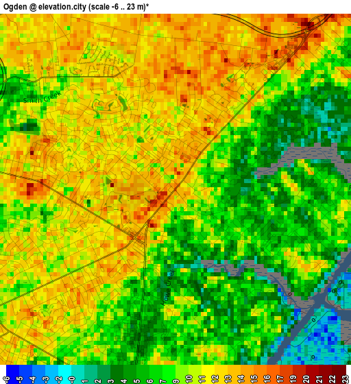 Ogden elevation map