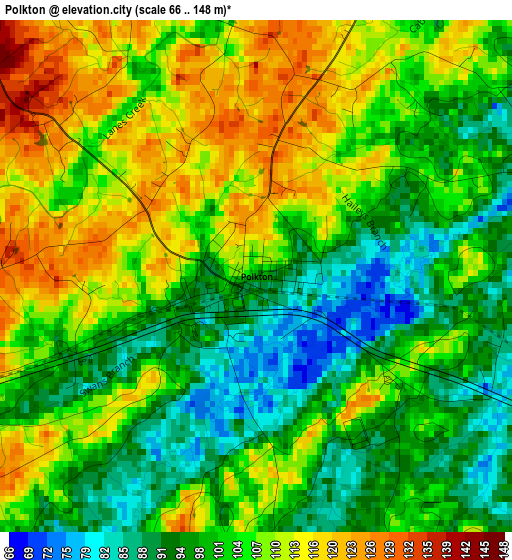 Polkton elevation map