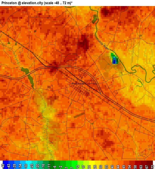 Princeton elevation map