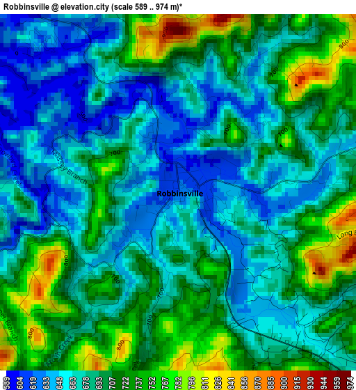 Robbinsville elevation map