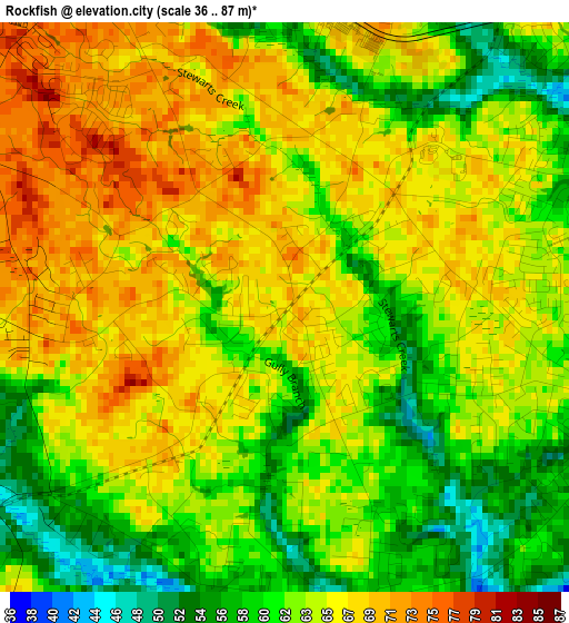 Rockfish elevation map