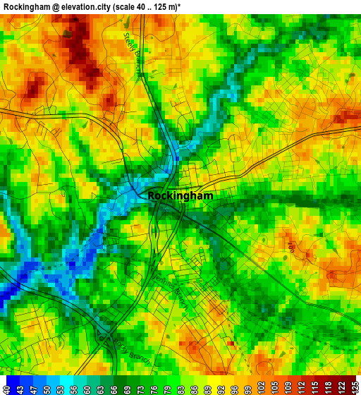 Rockingham elevation map