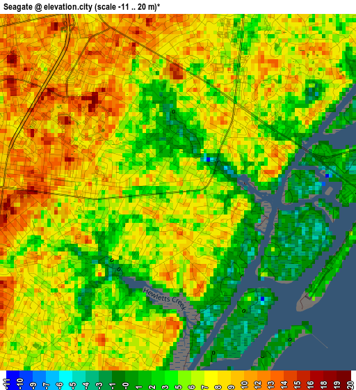 Seagate elevation map