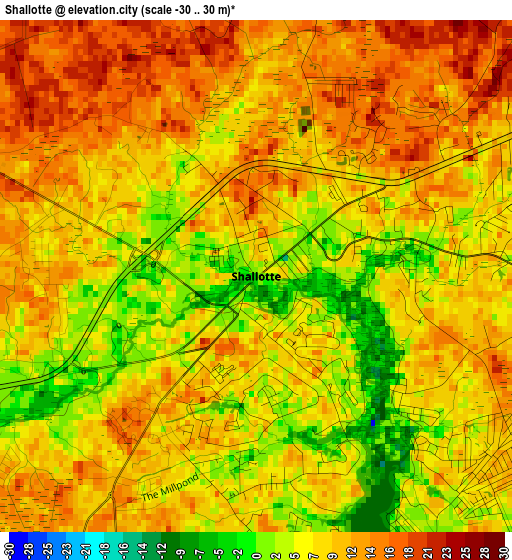 Shallotte elevation map