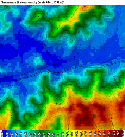 Swannanoa elevation map