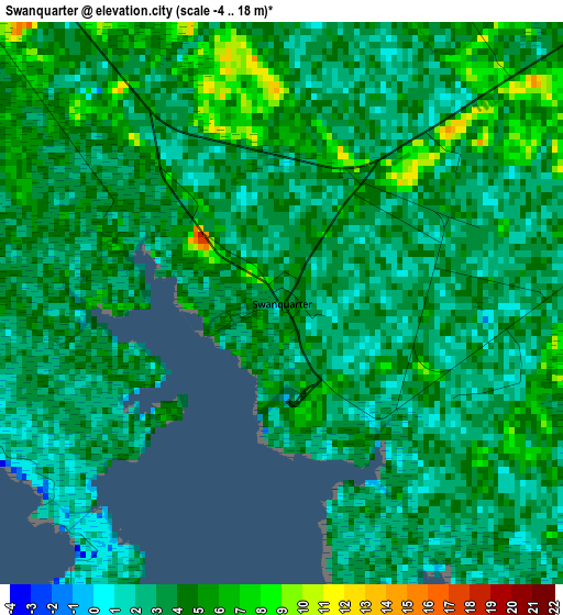 Swanquarter elevation map