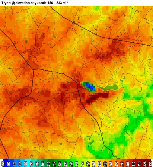 Tryon elevation map