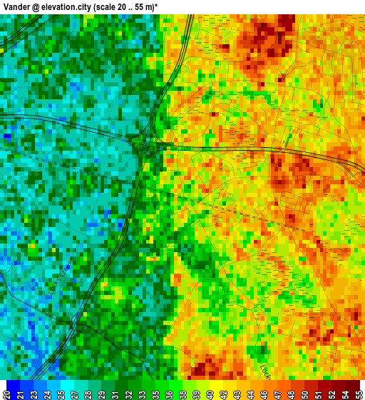 Vander elevation map