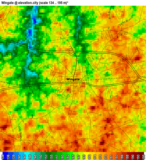 Wingate elevation map