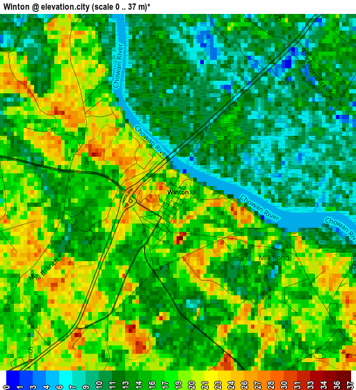 Winton elevation map