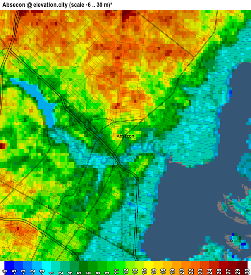 Absecon elevation map