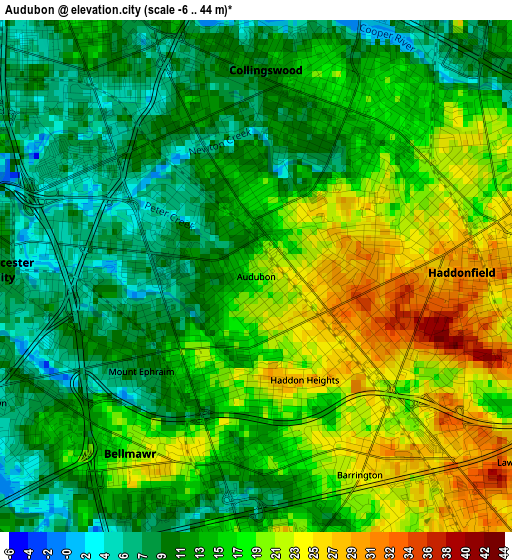 Audubon elevation map