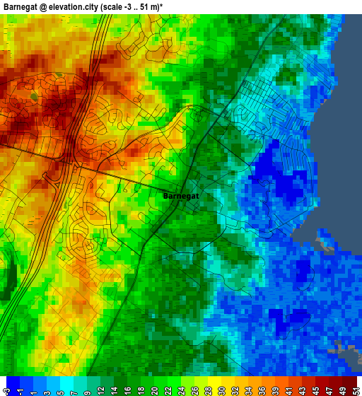 Barnegat elevation map