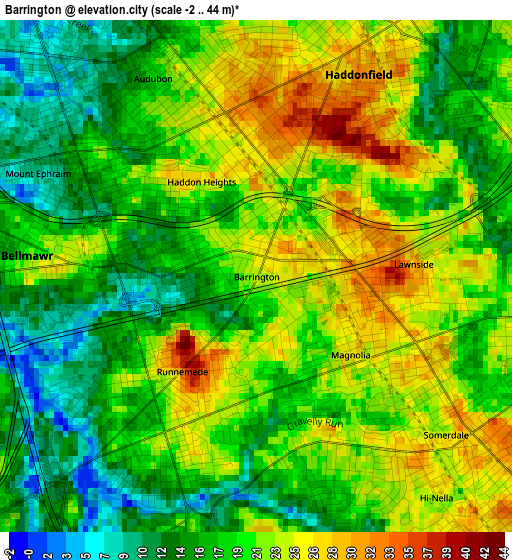 Barrington elevation map