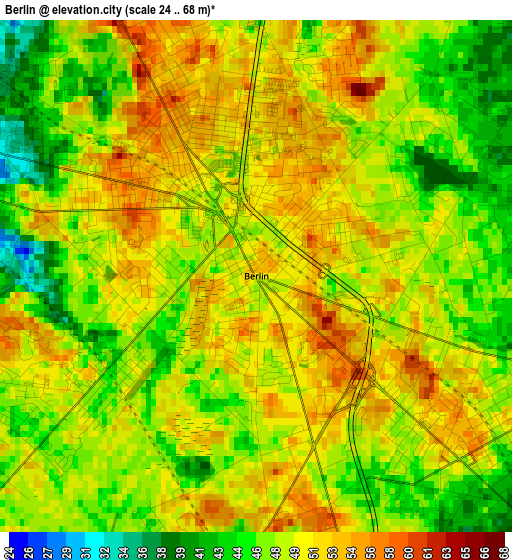 Berlin elevation map