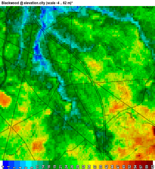 Blackwood elevation map