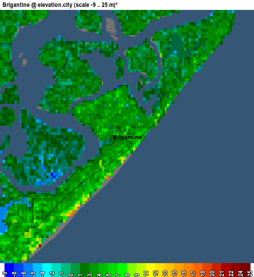 Brigantine elevation map