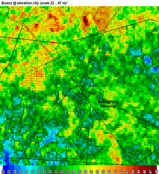 Buena elevation map