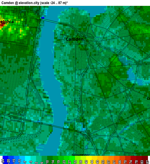 Camden elevation map