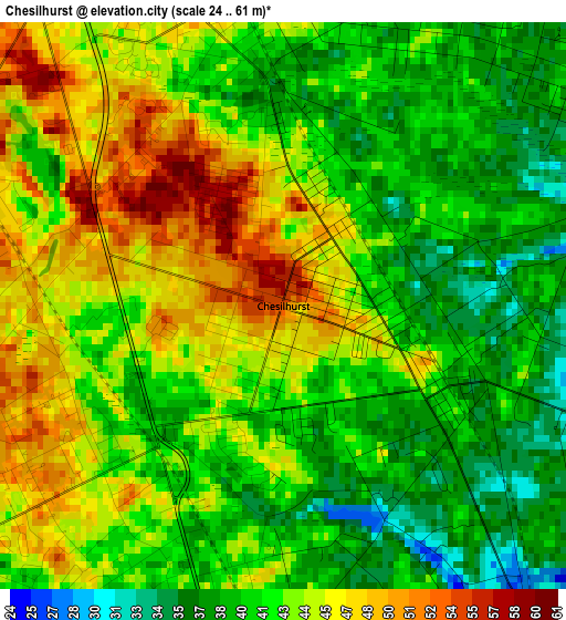 Chesilhurst elevation map