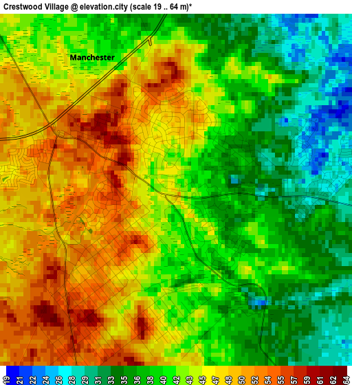 Crestwood Village elevation map