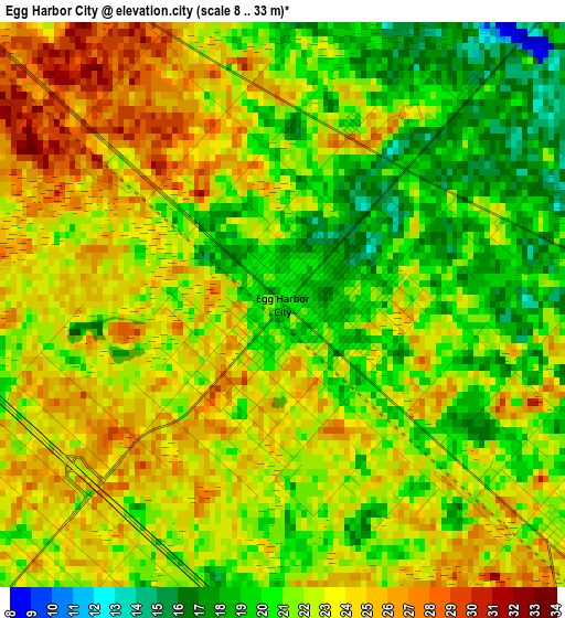 Egg Harbor City elevation map