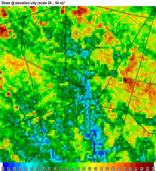 Elmer elevation map