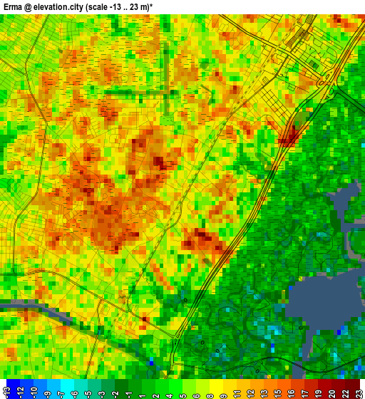 Erma elevation map