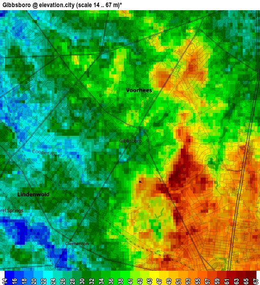 Gibbsboro elevation map