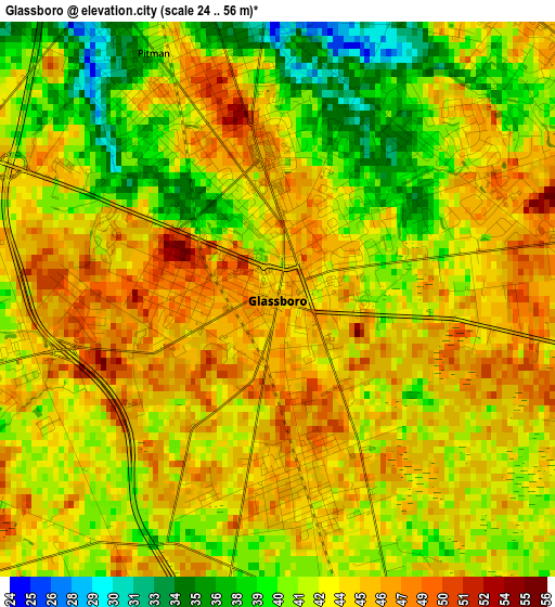 Glassboro elevation map