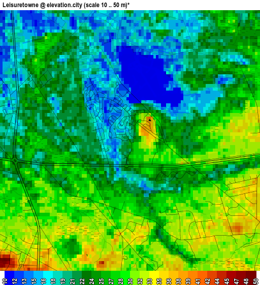 Leisuretowne elevation map