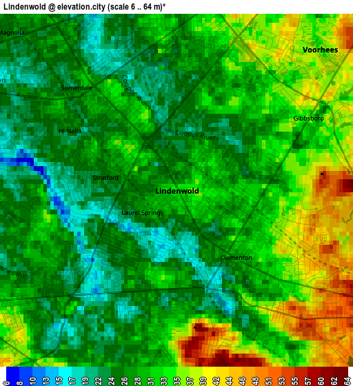 Lindenwold elevation map