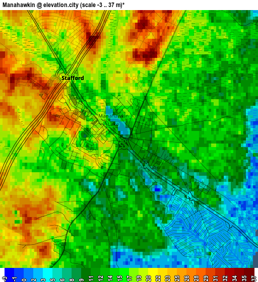 Manahawkin elevation map