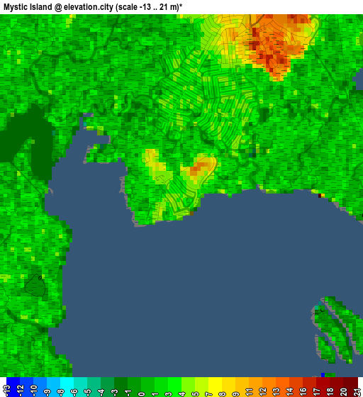 Mystic Island elevation map