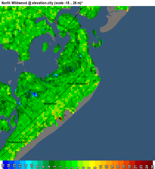 North Wildwood elevation map