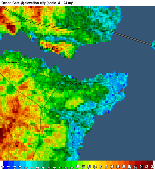 Ocean Gate elevation map