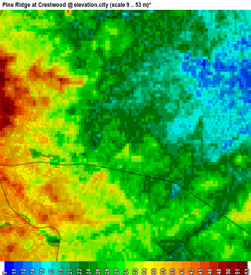 Pine Ridge at Crestwood elevation map