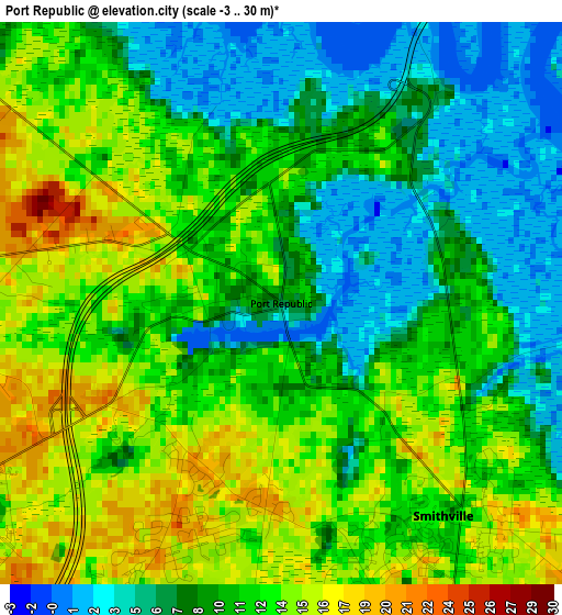 Port Republic elevation map