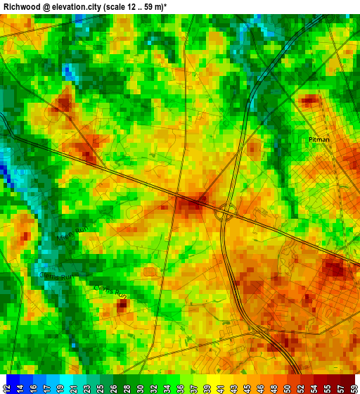 Richwood elevation map