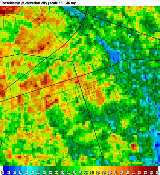 Rosenhayn elevation map