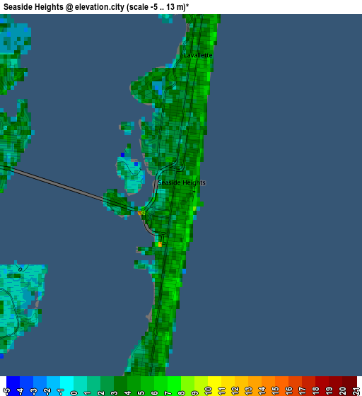 Seaside Heights elevation map