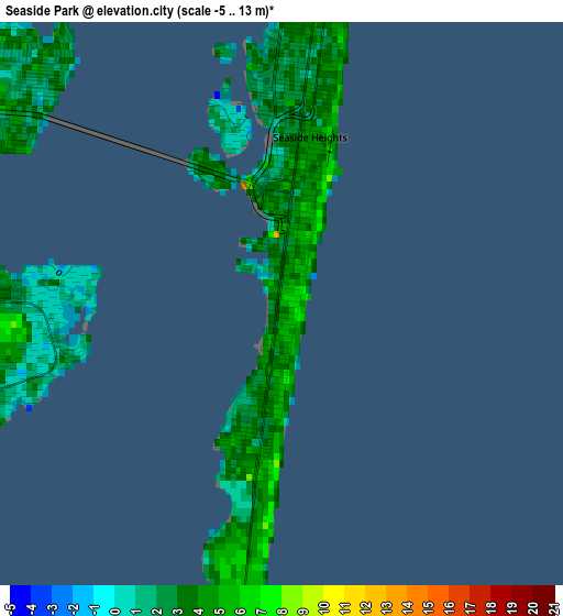 Seaside Park elevation map