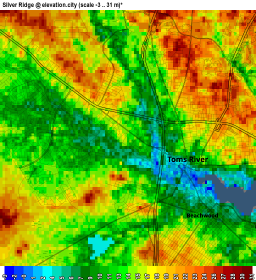 Silver Ridge elevation map