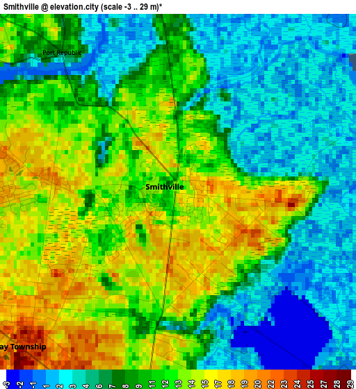 Smithville elevation map