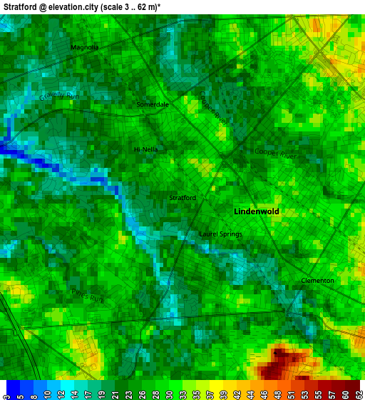 Stratford elevation map