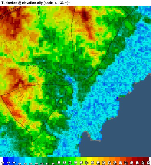 Tuckerton elevation map