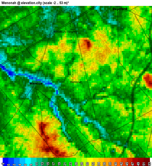 Wenonah elevation map